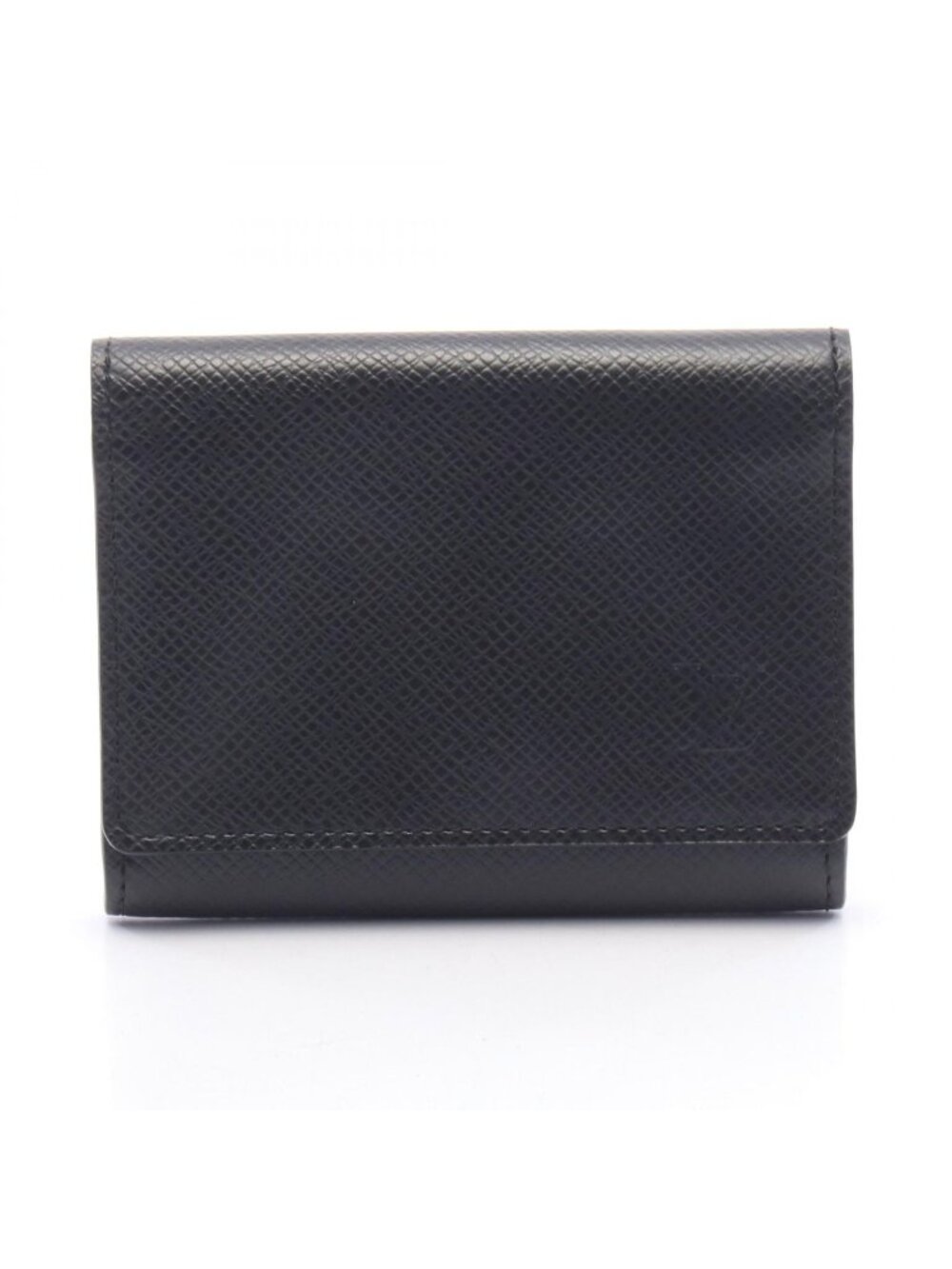 Louis Vuitton Card Case Envelope Business Holder NM Taiga Noir Leather